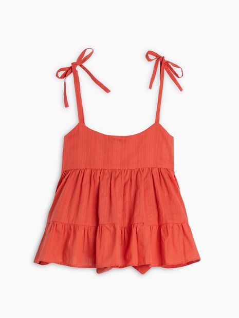 Blusa Unicolor de Tirantes para Mujer 00806