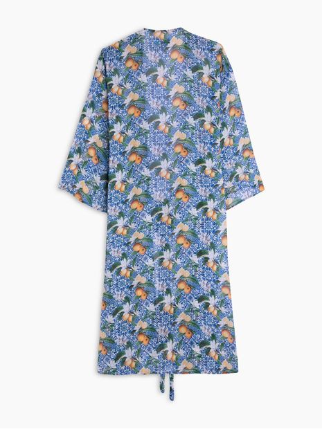 Kimono con Cinturon Estampado para Mujer 01269